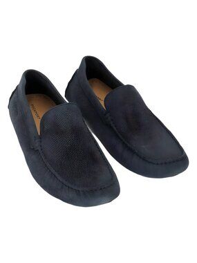 Rockport Rodger Mens Navy Blue Suede Leather Loafer Driver Shoes Size US 10M